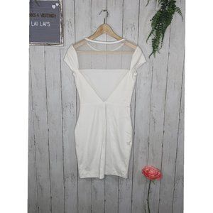 LULUS short white dress, tight bodycon